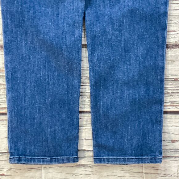 Ann Taylor Womens Jeans size 14 Dark Wash Straight Crop Ankle x28" Denim Stretch - Picture 10 of 10